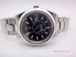 Replica Rolex Sky-Dweller Watch Stainless Steel Black Face Mens